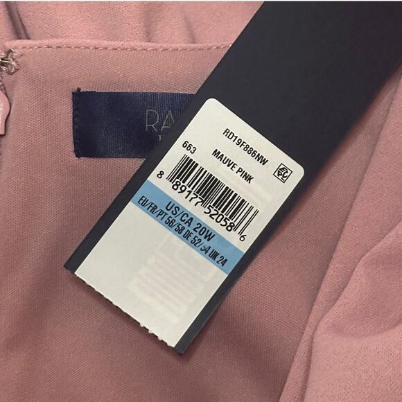 New $170 RACHEL ROY Ruffle Crystal Dress Faux Wrap Cascade Cocktail Pink Wedding - Picture 11 of 12